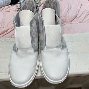 slide in sneakers- light gray/silver